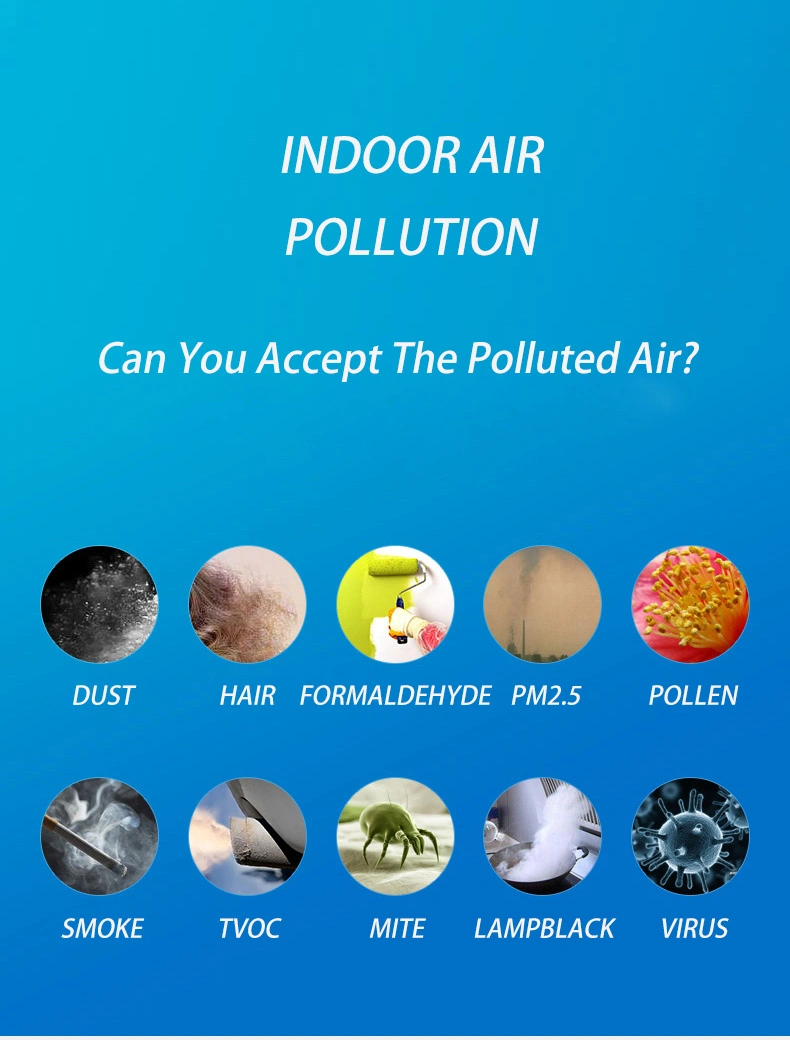 Home Air Purifier WiFi with Pre-Filter and True HEPA Filter Air Cleaner Purifiers UV 4 Stage for Smoking Room
