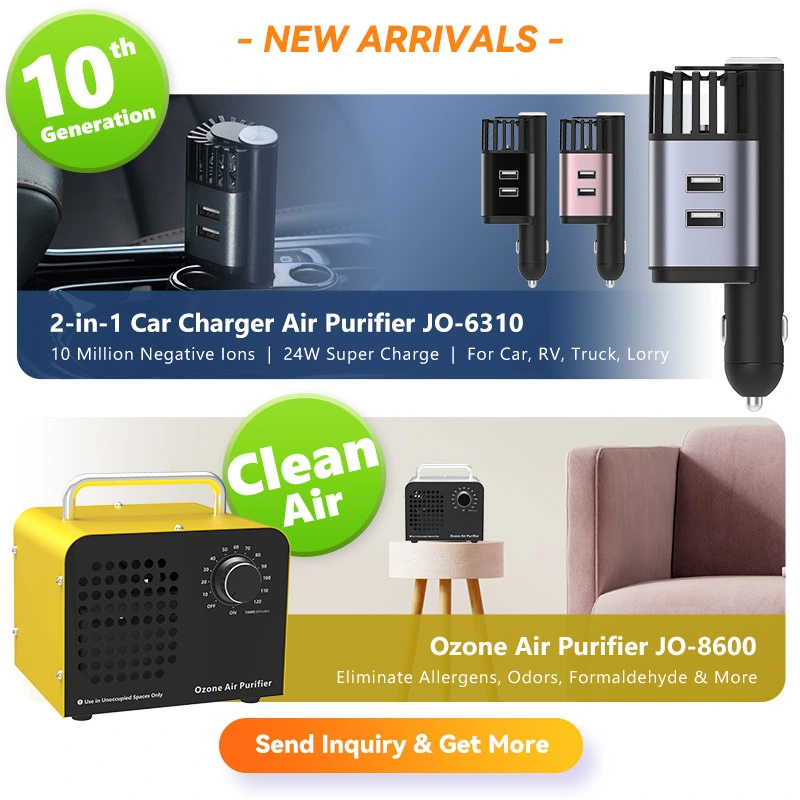 New Generation 12V 24V Smart Car Charger Air Purifiers Ionization Ionic Mini Air Cleaner Negative Ion Ionizer Car Air Purifier